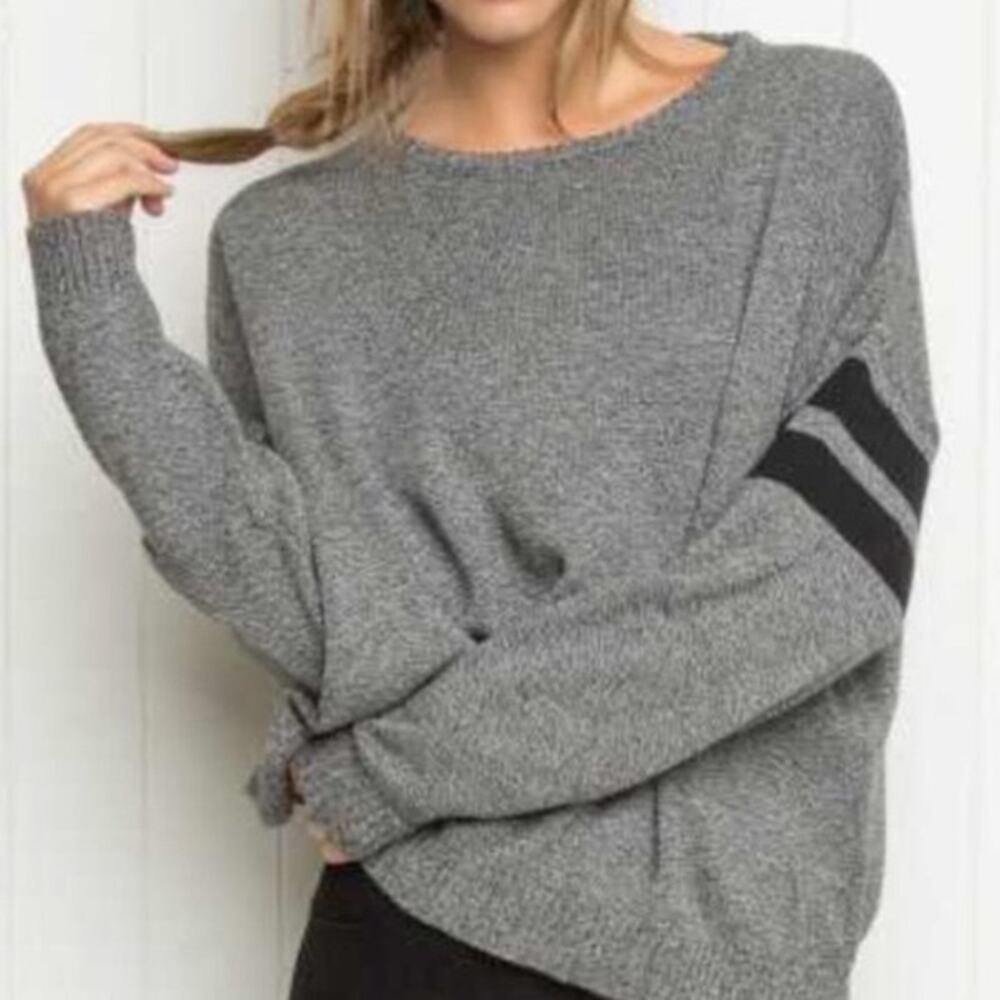 Brandy Melville | Women | Veena Wool Blend Marled Stripe Relaxed LS Sweater | OS - Picture 10 of 10